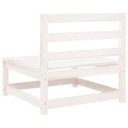Walplus Garden Sofa Armless White 70X70X67 Cm Solid Wood Pine - Cushion Not Included - thumbnail 6