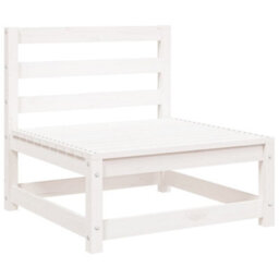 Walplus Garden Sofa Armless White 70X70X67 Cm Solid Wood Pine - Cushion Not Included - thumbnail 2