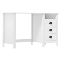 Berkfield Desk Hill Range With 3 Drawers 120X50X74 Cm Solid Pine Wood - thumbnail 1