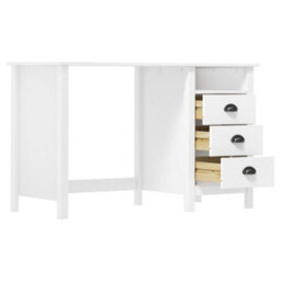 Berkfield Desk Hill Range With 3 Drawers 120X50X74 Cm Solid Pine Wood - thumbnail 3