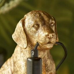 Luminosa Lighting Luminosa Labrador Puppy Table Lamp Vintage Gold Paint, Matt Black, 1X E14 - thumbnail 5