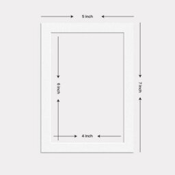 Ak Frames 7X5 White Picture Mounts To Fit 6X4 Aperture Size - Mount Board Only (No Frame Included) - thumbnail 3