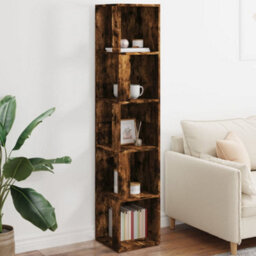 Vidaxl Corner Cabinet Smoked Oak 33X33X164.5 Cm Engineered Wood Corner Cabinets