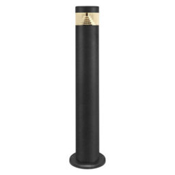 Long Life Lamps Company 3W Modern Outdoor Led Warm White Bollard Light Stainless Steel Black Finish Zlc305Ww