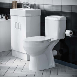 Nes Home 450mm Freestanding Basin Vanity Unit, Toilet & Round Bath With Panels - thumbnail 2