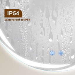 Bathroom Mirror With Led Lights 500mm Dimmable Illuminated Backlit Round Bathroom Mirror - thumbnail 8