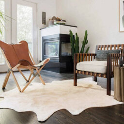 Vidaxl Real Cow Hide Rug 150X170 Cm Beige - thumbnail 1