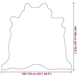 Vidaxl Real Cow Hide Rug 150X170 Cm Beige - thumbnail 9