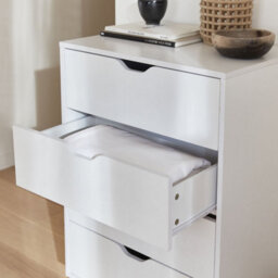 Sweeek - 4-Drawer Scandi-Style Chest White 60X40X90 Cm - Floki - thumbnail 5