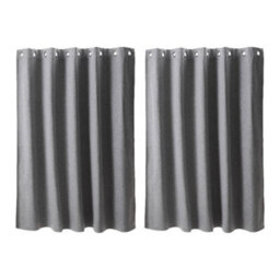 Living And Home Light Gray 2-Piece Blackout Double-Sided Linen/linen Faux Linen Curtains, 168Cm X 137Cm