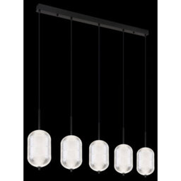 Luminosa Lighting Luminosa Kurius Bar Pendant Ceiling Light Matt Black 5X Led 3000-4500K - thumbnail 5
