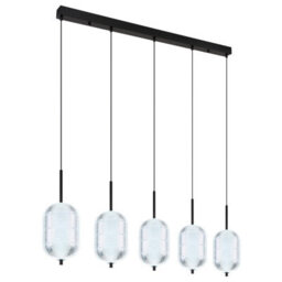 Luminosa Lighting Luminosa Kurius Bar Pendant Ceiling Light Matt Black 5X Led 3000-4500K - thumbnail 6