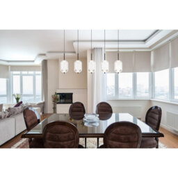 Luminosa Lighting Luminosa Kurius Bar Pendant Ceiling Light Matt Black 5X Led 3000-4500K - thumbnail 7