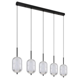 Luminosa Lighting Luminosa Kurius Bar Pendant Ceiling Light Matt Black 5X Led 3000-4500K - thumbnail 2
