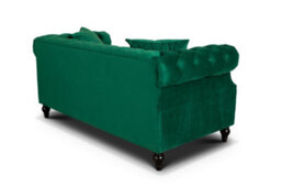 Emerald Green Velvet  3 + 2 Seater Chesterfield Sofa Set For Living Room Richmond - thumbnail 6