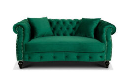 Emerald Green Velvet  3 + 2 Seater Chesterfield Sofa Set For Living Room Richmond - thumbnail 3