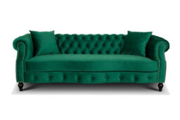 Emerald Green Velvet  3 + 2 Seater Chesterfield Sofa Set For Living Room Richmond - thumbnail 7