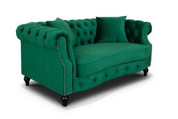 Emerald Green Velvet  3 + 2 Seater Chesterfield Sofa Set For Living Room Richmond - thumbnail 4