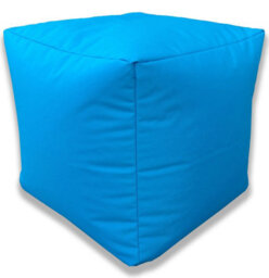Beautiful Beanbags Beanbag Cube Footstool - Water-Resistant Bean Bag Pouffe For Indoor Or Outdoor Use - Aqua - thumbnail 8