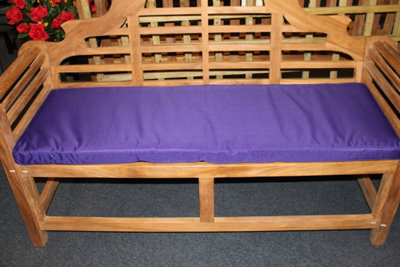 Garden Market Place Garden Furniture Cushion- 3 Seater Garden Bench Cushion In Purple - image 1