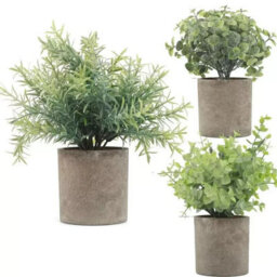 3X Potted Plant Decorative Eco Friendly Artificial Indoor Outdoor Garden Pot Uk - thumbnail 1