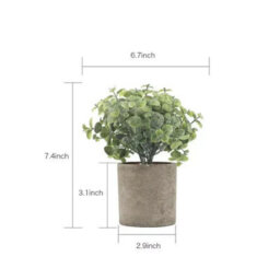 3X Potted Plant Decorative Eco Friendly Artificial Indoor Outdoor Garden Pot Uk - thumbnail 3