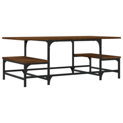 Berkfield Durable Coffee Table Brown Oak 100X50.5X40 Cm Engineered Wood - image 1