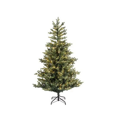Kaemingk 6Ft 1.8M Geneva Fir Gb Artificial Christmas Tree With Built In Multi Colour Micro Led Lights Indoor - image 1