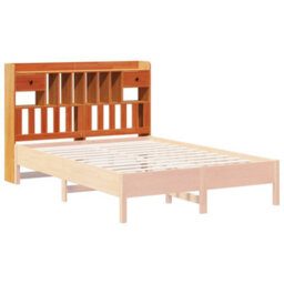 Berkfield Headboard With Storage Wax Brown 160 Cm Solid Wood Pine - thumbnail 7