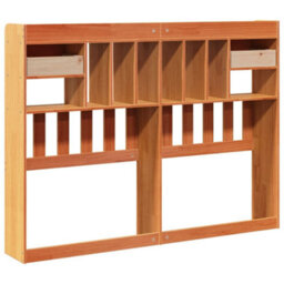 Berkfield Headboard With Storage Wax Brown 160 Cm Solid Wood Pine - thumbnail 6