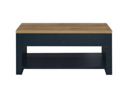 Birlea Highgate 2 Drawer Coffee Table Navy Blue & Oak - thumbnail 7
