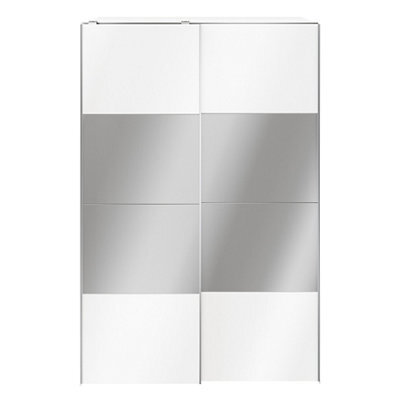 GoodHome Atomia White Particle Board Mirrored Wardrobe (H)2250mm (W)1500mm (D)655mm - image 1
