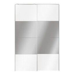 GoodHome Atomia White Particle Board Mirrored Wardrobe (H)2250mm (W)1500mm (D)655mm - thumbnail 1