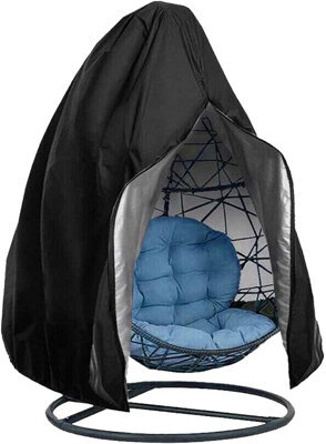 Cover For Hanging Rattan Garden Chair, Waterproof And Dustproof Protection Egg 190 X 115 Cm, Black - image 1