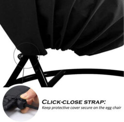 Cover For Hanging Rattan Garden Chair, Waterproof And Dustproof Protection Egg 190 X 115 Cm, Black - thumbnail 6