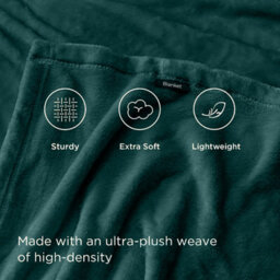 Bedlooms Emerald Blanket, Reversible & Lightweight Couch & Bed Throw Blanket, King 200X240Cm - thumbnail 4