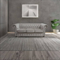 Chesterfield Handmade 3 Seater Sofa Perla Oyster Grey Velvet Fabric In Classic Style - thumbnail 3