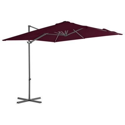Berkfield Cantilever Umbrella With Steel Pole Bordeaux Red 250X250 Cm - image 1