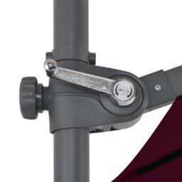 Berkfield Cantilever Umbrella With Steel Pole Bordeaux Red 250X250 Cm - thumbnail 7
