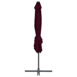Berkfield Cantilever Umbrella With Steel Pole Bordeaux Red 250X250 Cm - thumbnail 4