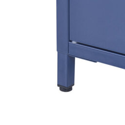 Wyld And Coco Urbannest Navy Blue Steel Storage Cabinet 2 Doors 4 Adjustable Shelves - Tall Wardrobe - thumbnail 8