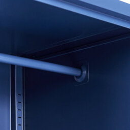 Wyld And Coco Urbannest Navy Blue Steel Storage Cabinet 2 Doors 4 Adjustable Shelves - Tall Wardrobe - thumbnail 7