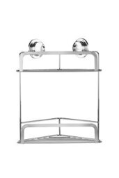 Croydex Stick'n'lock 2 Tier Chrome Effect Steel Shower Caddy (W)26Cm - thumbnail 1