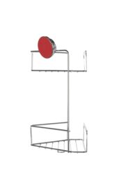 Croydex Stick'n'lock 2 Tier Chrome Effect Steel Shower Caddy (W)26Cm - thumbnail 3