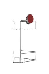Croydex Stick'n'lock 2 Tier Chrome Effect Steel Shower Caddy (W)26Cm - thumbnail 2