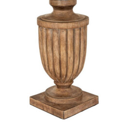 Hill Interiors Tassora Table Lamp With Edged Linen Shade - Resin - L45 X W45 X H75 Cm - Brown - thumbnail 3