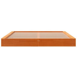 Berkfield Bed Frame Without Mattress Wax Brown 180X200 Cm Super King Solid Wood Pine - thumbnail 4