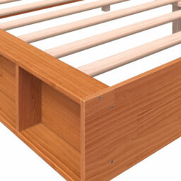 Berkfield Bed Frame Without Mattress Wax Brown 180X200 Cm Super King Solid Wood Pine - thumbnail 7