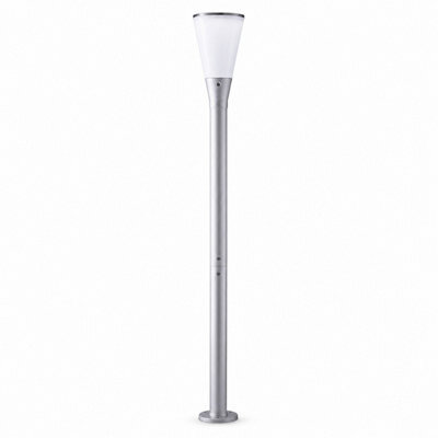Gwsolar 100Cm Solar Post Light Aluminium Garden Pole Lamp, 400Lm Remote Control With Timer, Ip65 Waterproof Pathway Patio - image 1