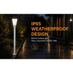 Gwsolar 100Cm Solar Post Light Aluminium Garden Pole Lamp, 400Lm Remote Control With Timer, Ip65 Waterproof Pathway Patio - thumbnail 7